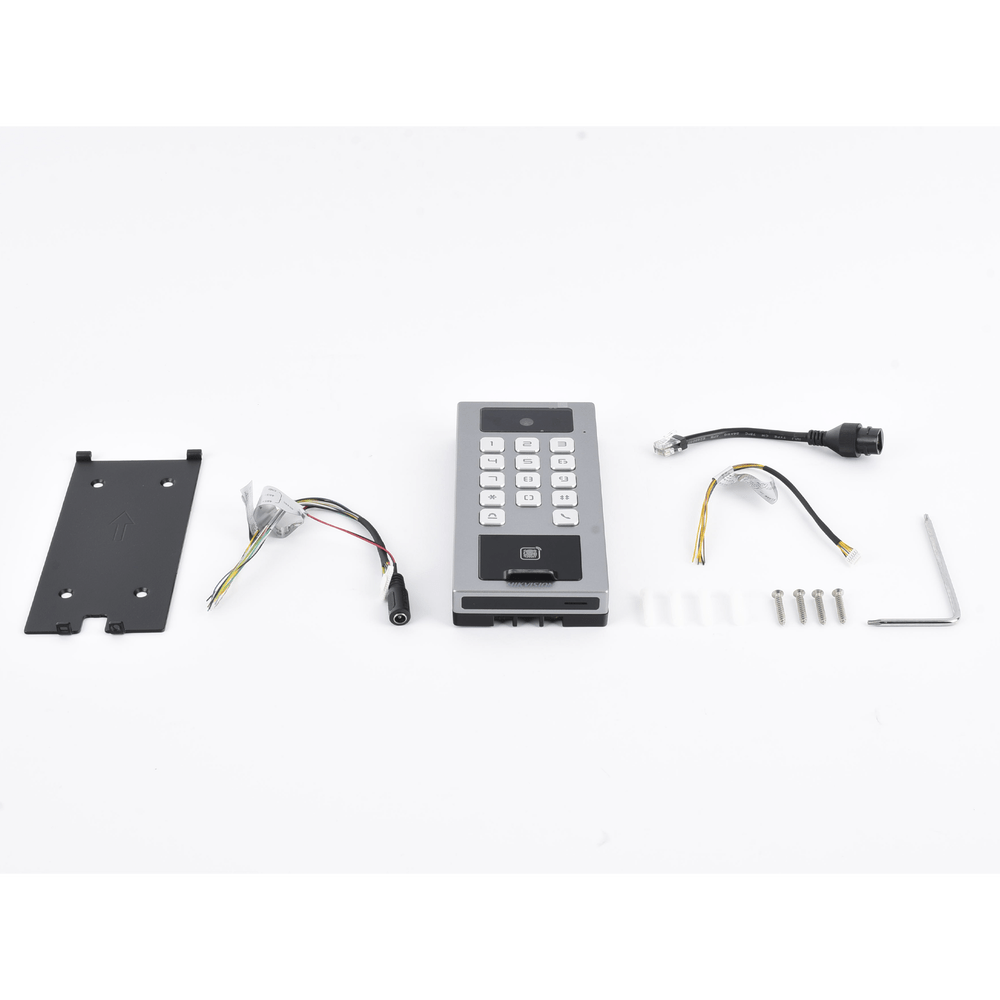 Lector Biometrico HIKVISION con Teclado para Exterior Antivandálico IP65 & IK09 Videoportero Multiapartamento Huella, Tarjeta, Código QR, PIN o App - SILYMX