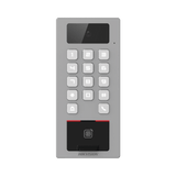 Lector Biometrico HIKVISION con Teclado para Exterior Antivandálico IP65 & IK09 Videoportero Multiapartamento Huella, Tarjeta, Código QR, PIN o App - SILYMX