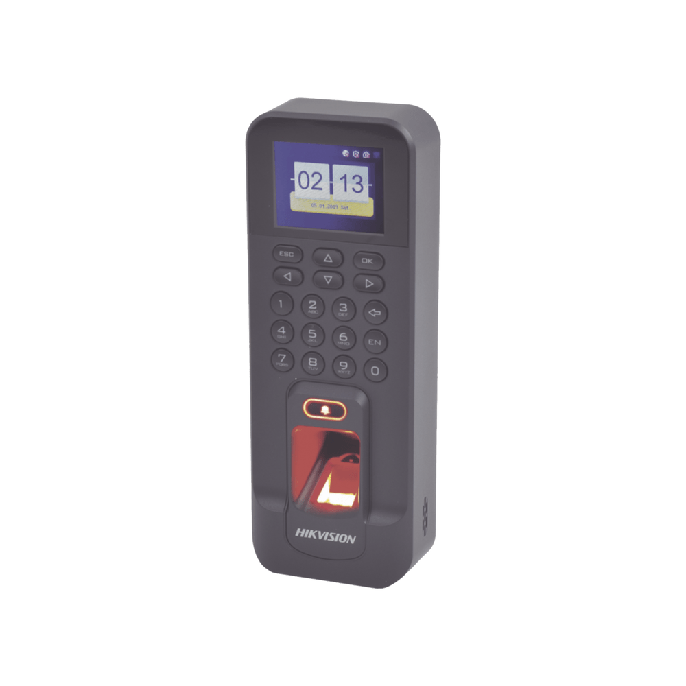 Biométrico WiFi de Acceso y Asistencia APP Hik-Connect (P2P) Lectura de Huella y Tarjetas Relevador para Chapa y Reportes de Asistencia DS-K1T804AEF - SILYMX