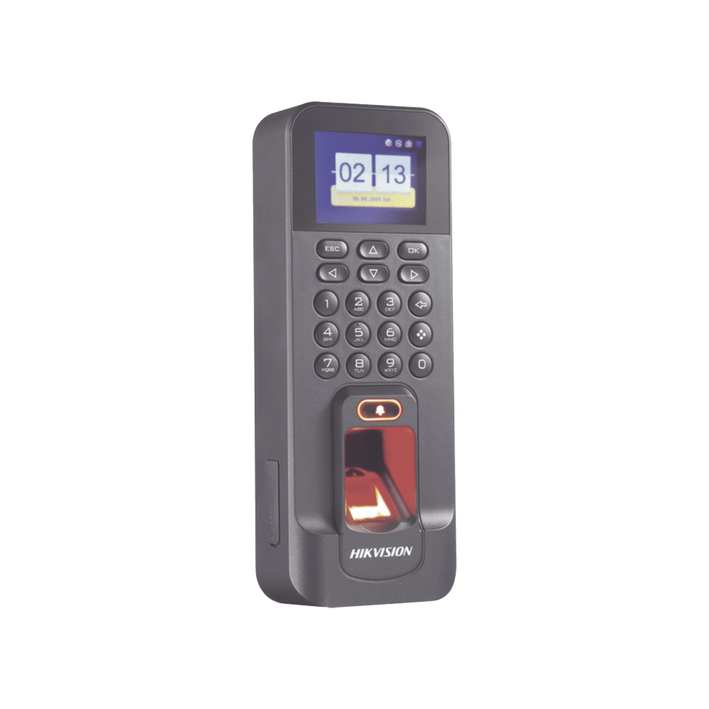 Biométrico WiFi de Acceso y Asistencia APP Hik-Connect (P2P) Lectura de Huella y Tarjetas Relevador para Chapa y Reportes de Asistencia DS-K1T804AEF - SILYMX