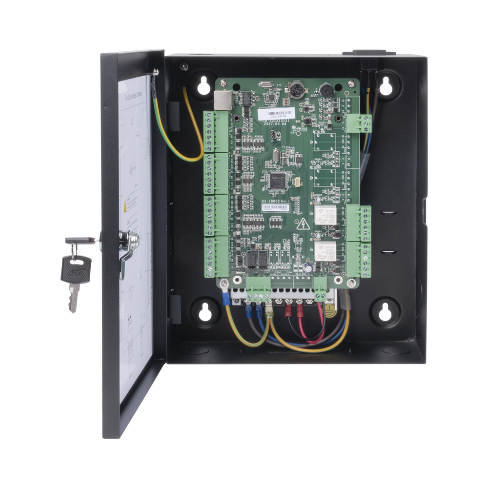 Controlador de Acceso Integrable con Videovigilancia 2 Puertas 10,000 Tarjetas 50,000 Eventos Incluye Gabinete y Fuente de Alimentación 12Vcc 8A DS-K2802 - SILYMX