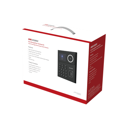 HIKVISIONDS-KAS320Kit WiFi de Control de Acceso Lite TODO INCLUIDO con Lector de Rostros, Tarjetas y Huellas / 500 Rostros / Compatible con App HIKConnect / Incluye Electroimán Botón de Salida y Montajes Z y L para imán / HIK - IA - SILYMX