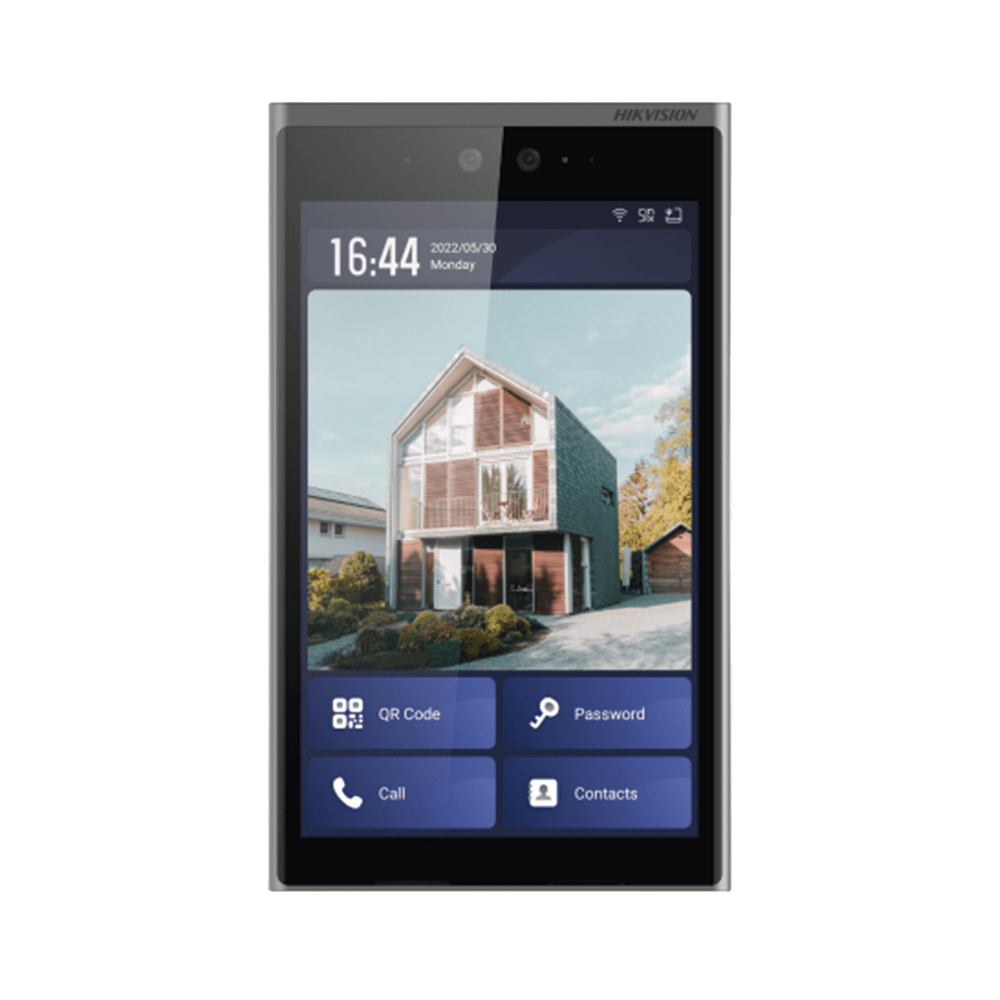 Frente de Calle IP 2 Megapixel Interfon fraccionamientos Departamentos Invitado Qr Touch Screen Reconocimiento Facial IP65 IK07 DS-KD9633-WBE6 - SILYMX