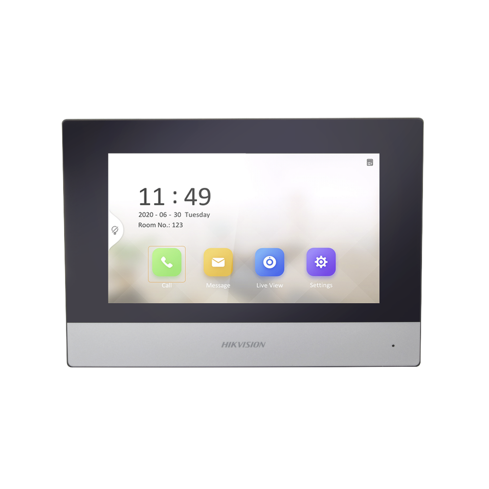 Monitor IP WiFi Touch Screen 7" para Videoportero IP PoE Audio de dos vías Policarbonato DS-KH6320-WTE1 - SILYMX