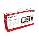 Kit de Videoportero Analógico IP a 4 Hilos App Hik-Connect Monitor se Conecta a Internet por Cable o WiFi y por 4 Hilos Expandible a Mas Equipos DS-KIS302-P - SILYMX