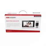 Kit de Videoportero Analógico IP a 4 Hilos App Hik-Connect Monitor se Conecta a Internet por Cable o WiFi y por 4 Hilos Expandible a Mas Equipos DS-KIS302-P - SILYMX