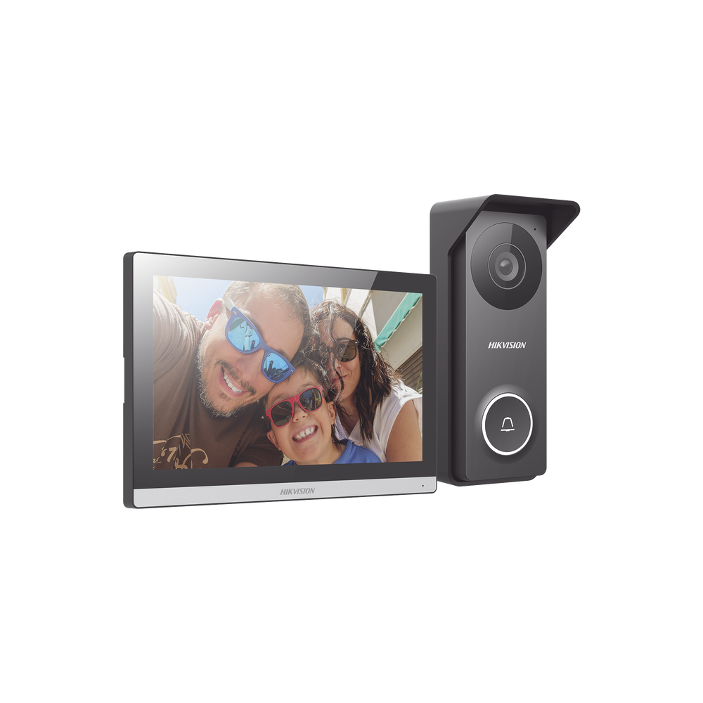 Kit de Videoportero Hibrido TurboHD con Pantalla LCD touch de 7" Wi-Fi Frente de Calle para Exterior Metalico 720p DS-KIS313-P - SILYMX