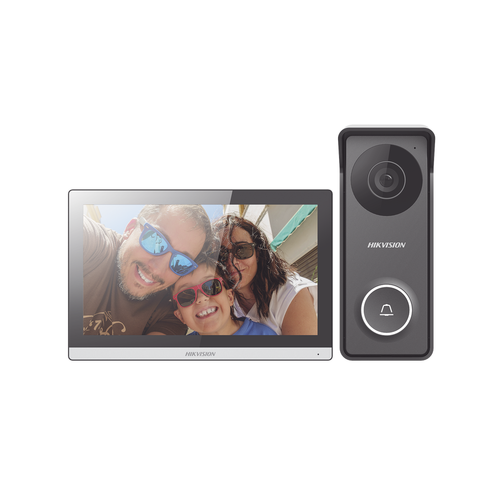 Kit de Videoportero Hibrido TurboHD con Pantalla LCD touch de 7" Wi-Fi Frente de Calle para Exterior Metalico 720p DS-KIS313-P - SILYMX