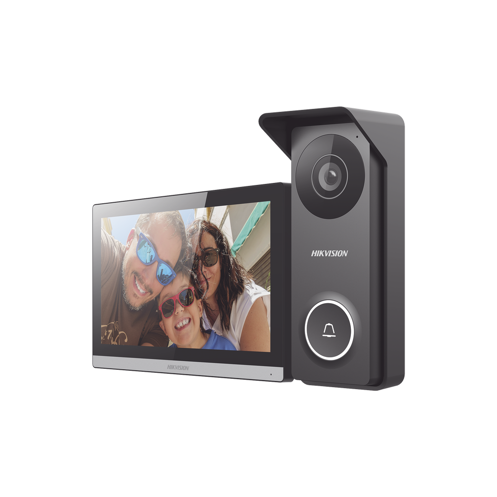 Kit de Videoportero Hibrido TurboHD con Pantalla LCD touch de 7" Wi-Fi Frente de Calle para Exterior Metalico 720p DS-KIS313-P - SILYMX