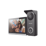 Kit de Videoportero Hibrido TurboHD con Pantalla LCD touch de 7" Wi-Fi Frente de Calle para Exterior Metalico 720p DS-KIS313-P - SILYMX