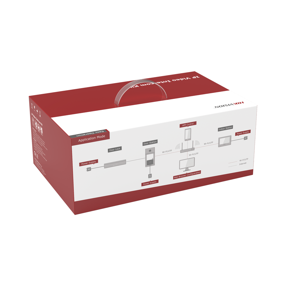 Kit de Videoportero Hikvision IP Poe llamada a App HikConnect Apertura con tarjeta MIFARE Frente de calle IK08 & IP65 2 puertas DS-KIS604-P(C) - SILYMX