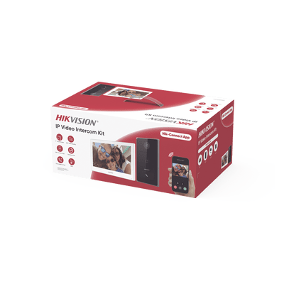 HIKVISIONDS-KIS608-PKit de Videoportero IP / Frente de calle para exterior / 2MP / Lector de Tarjeta MiFARE / Monitor Interior / WiFi / Pantalla de 7" Touch - SILYMX