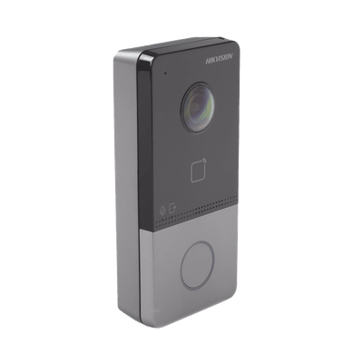 HIKVISIONDS-KV6113-PE1(C)Videoportero IP 2 Megapixel / PoE Estandar / IP65 / Apertura desde Hik - connect / Soporta 1 Departamento y Hasta 6 Monitores / Soporta Tarjetas Mifare / 1 Salida Relay - SILYMX