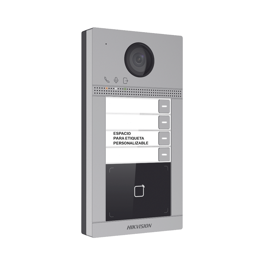 Videoportero IP 2 Megapixel Llamada y Apertura Remota desde App PoE Exterior IP65 + Antivandalico IK08 4 Departamento 2 Puertas y hasta 6 Monitores - SILYMX