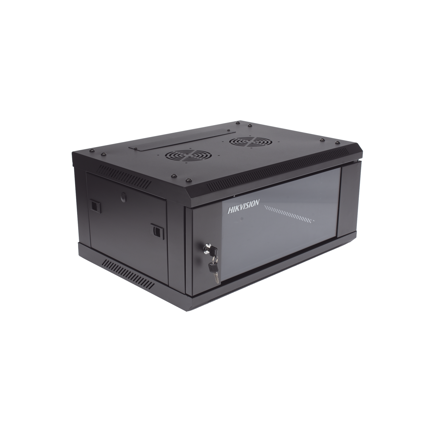 Gabinete Rack 19” Hikvision – 4U – Montaje en Pared o Piso – Puerta de Cristal Templado DS-XS6404-S/B - SILYMX