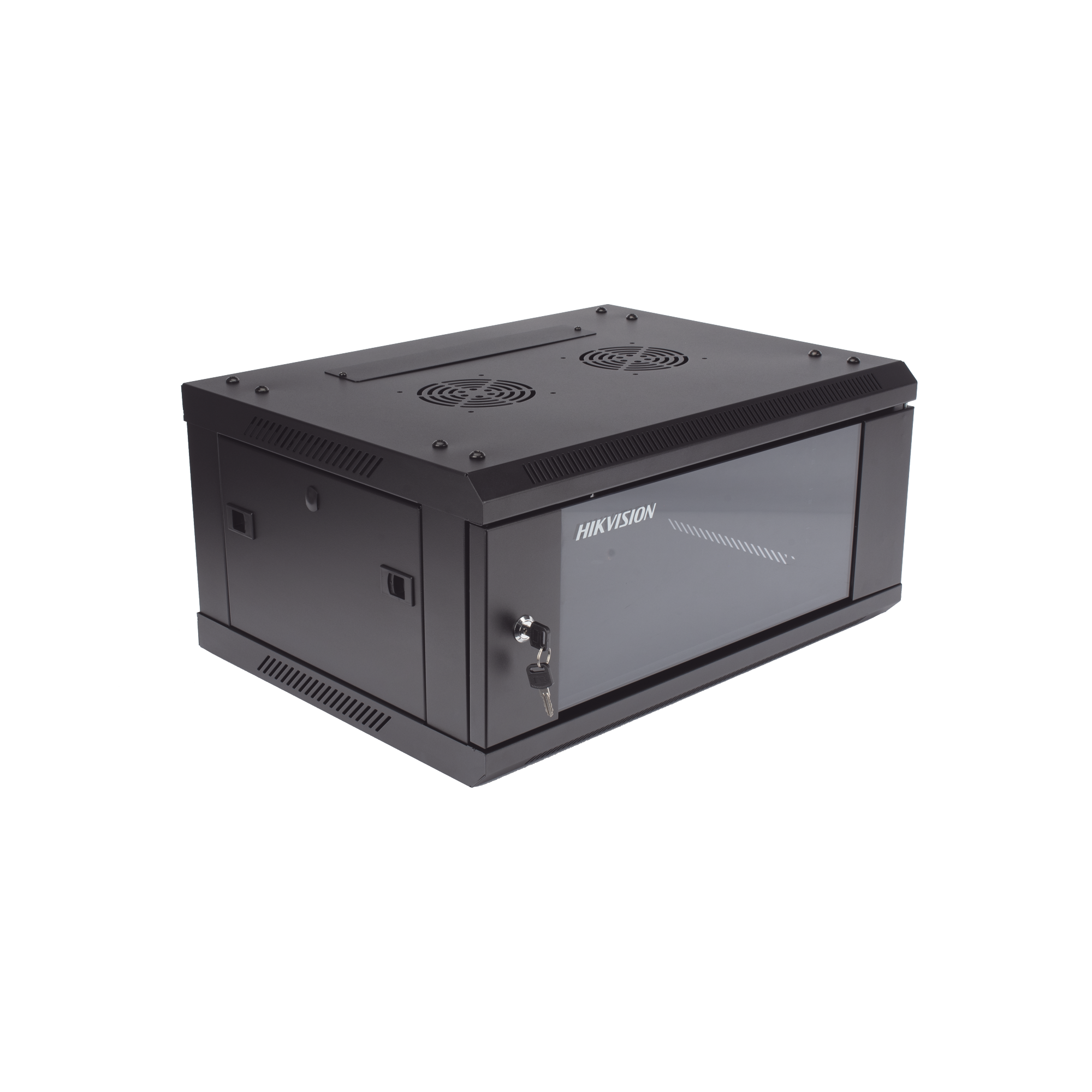 Gabinete Rack 19” Hikvision – 4U – Montaje en Pared o Piso – Puerta de Cristal Templado DS-XS6404-S/B - SILYMX