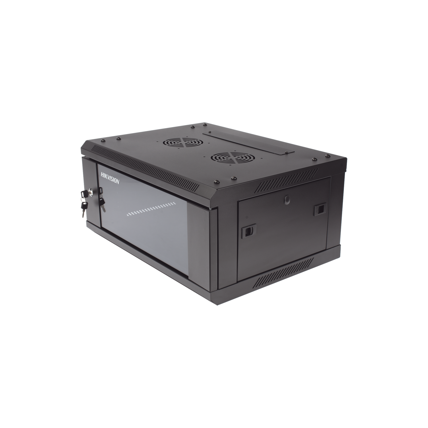 Gabinete Rack 19” Hikvision – 4U – Montaje en Pared o Piso – Puerta de Cristal Templado DS-XS6404-S/B - SILYMX