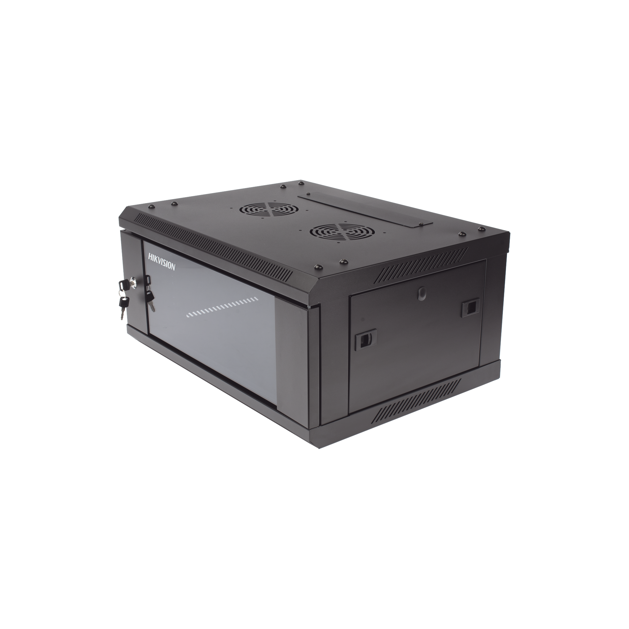 Gabinete Rack 19” Hikvision – 4U – Montaje en Pared o Piso – Puerta de Cristal Templado DS-XS6404-S/B - SILYMX