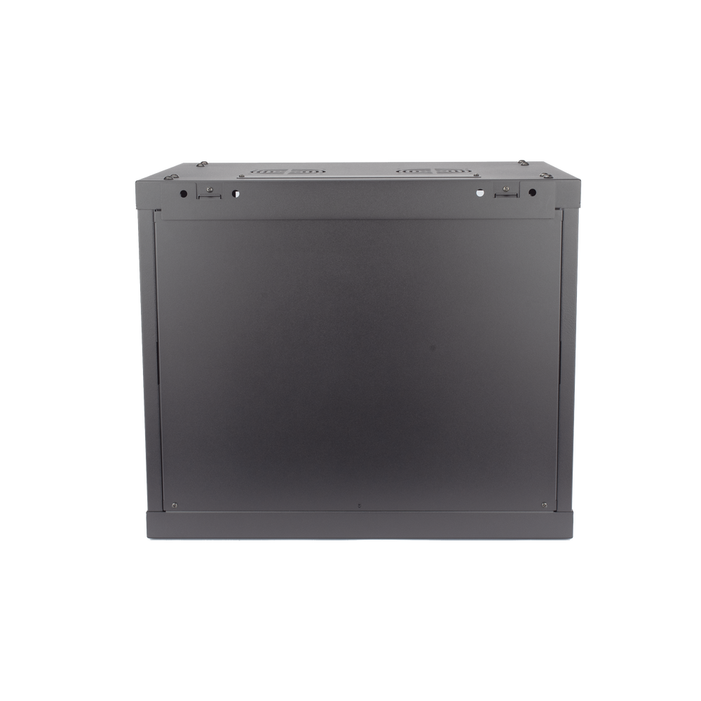 Gabinete para Montaje en Pared y Piso con Puerta de Cristal Templado Cuerpo Fijo 9 Unidades de Rack 19" Fabricado en Acero HIKVISION DS-XS6409-S/B - SILYMX