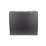 Gabinete para Montaje en Pared y Piso con Puerta de Cristal Templado Cuerpo Fijo 9 Unidades de Rack 19" Fabricado en Acero HIKVISION DS-XS6409-S/B - SILYMX