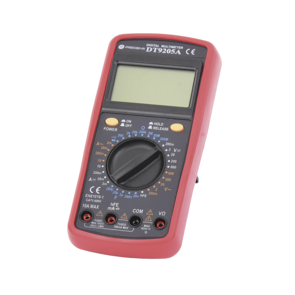 Multímetro Digital Compacto 600 Vcc / Vca CATII con Pantalla LCD No incluye Batería DT9205A - SILYMX