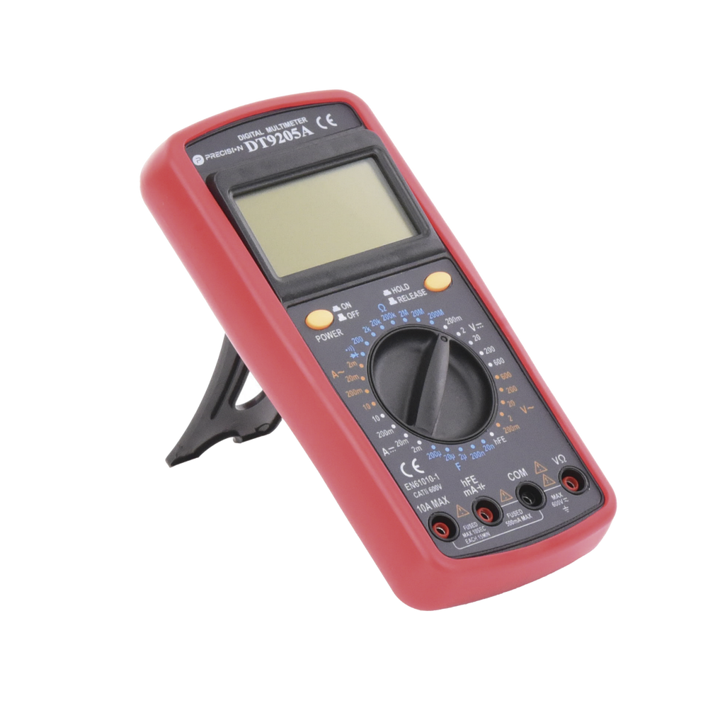 Multímetro Digital Compacto 600 Vcc / Vca CATII con Pantalla LCD No incluye Batería DT9205A - SILYMX