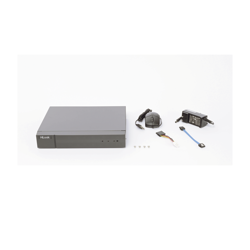DVR Hilook 4 Megapixel 4 Canales TVI AHD CVI CVBS + 2 Canales IP 1 HDD H.265+ Salida en Full HD Audio por Coaxitron DVR-204Q-K1(C)(S) - SILYMX