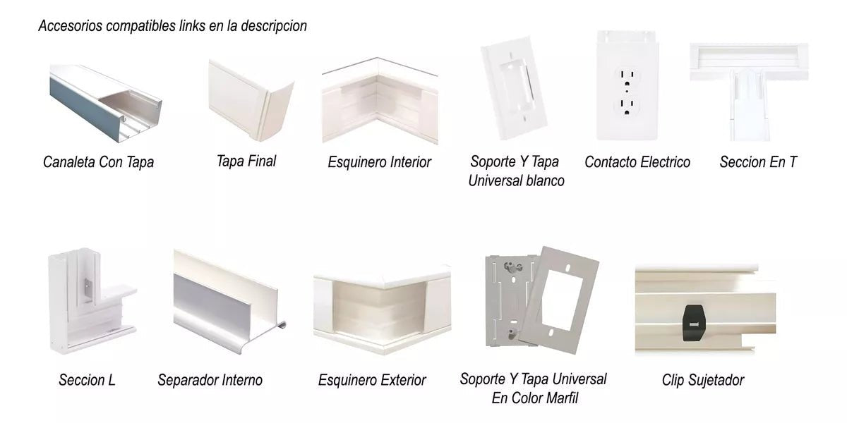 Esquinero exterior color blanco de PVC auto extinguible TEK-100-EE - SILYMX