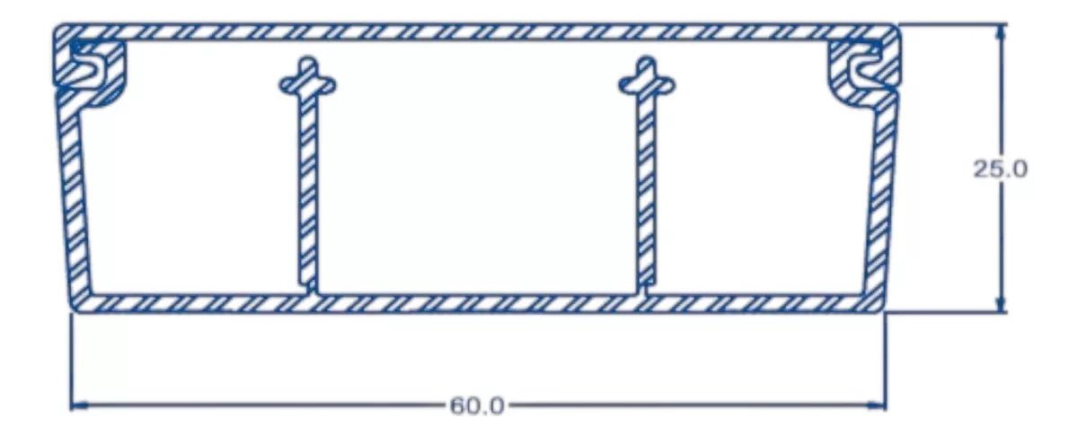 Canaleta color blanco de 3 vías de PVC auto extinguible TMK-2560 - SILYMX