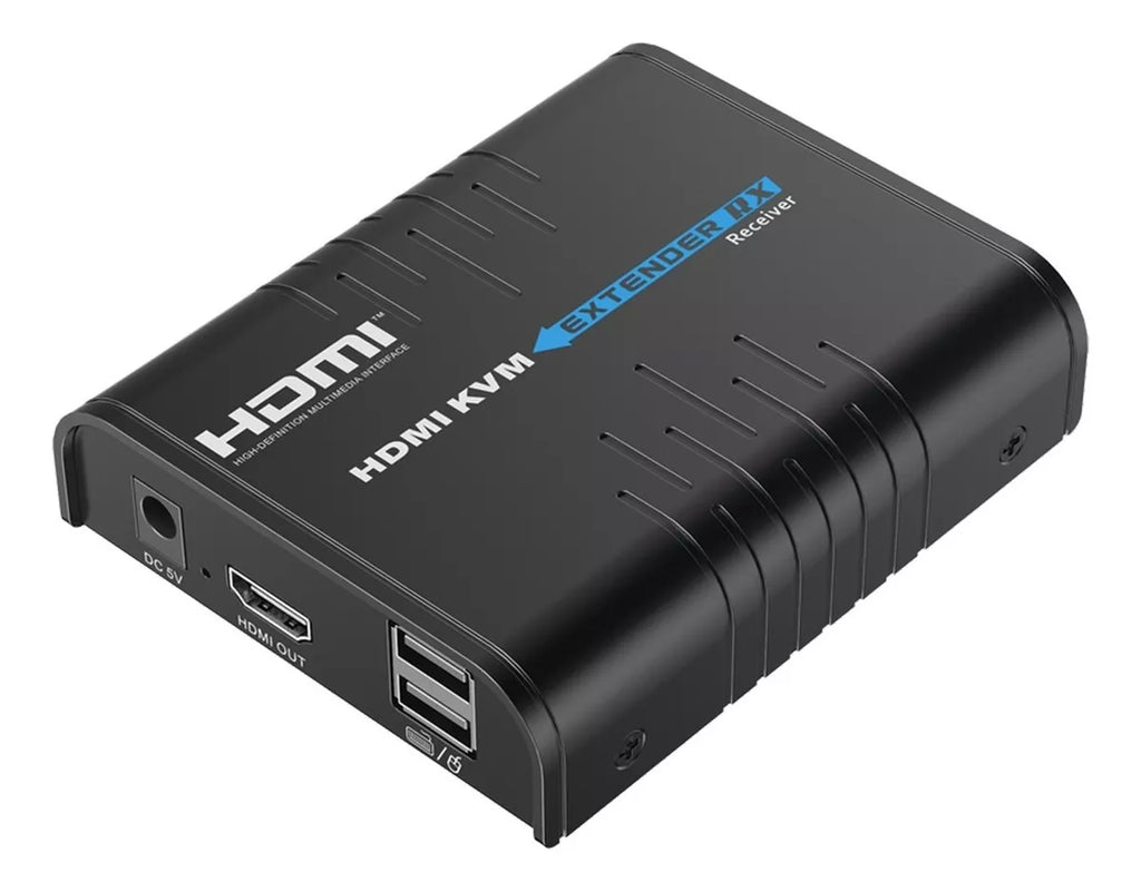 Kit extensor KVM (HDMI y USB) hasta 120 metros Soporta STP y UTP CAT5/5E/6 / Soporta Switch Gigabit para control KVM múltiple / Soporta hasta 253 receptores / Transmite el Video y Controla tu DVR vía USB - SILYMX