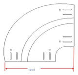Sección en L color blanco de PVC auto extinguible, para canaleta DMC4FT - SILYMX