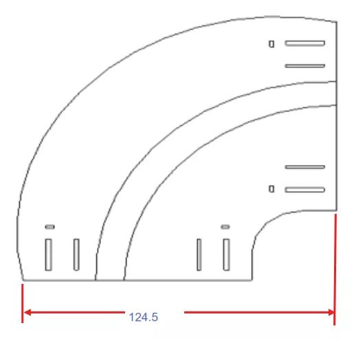 Sección en L color blanco de PVC auto extinguible, para canaleta DMC4FT - SILYMX