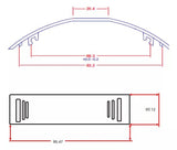 Pieza de unión color blanco de PVC auto extinguible DMC-4FT-U - SILYMX