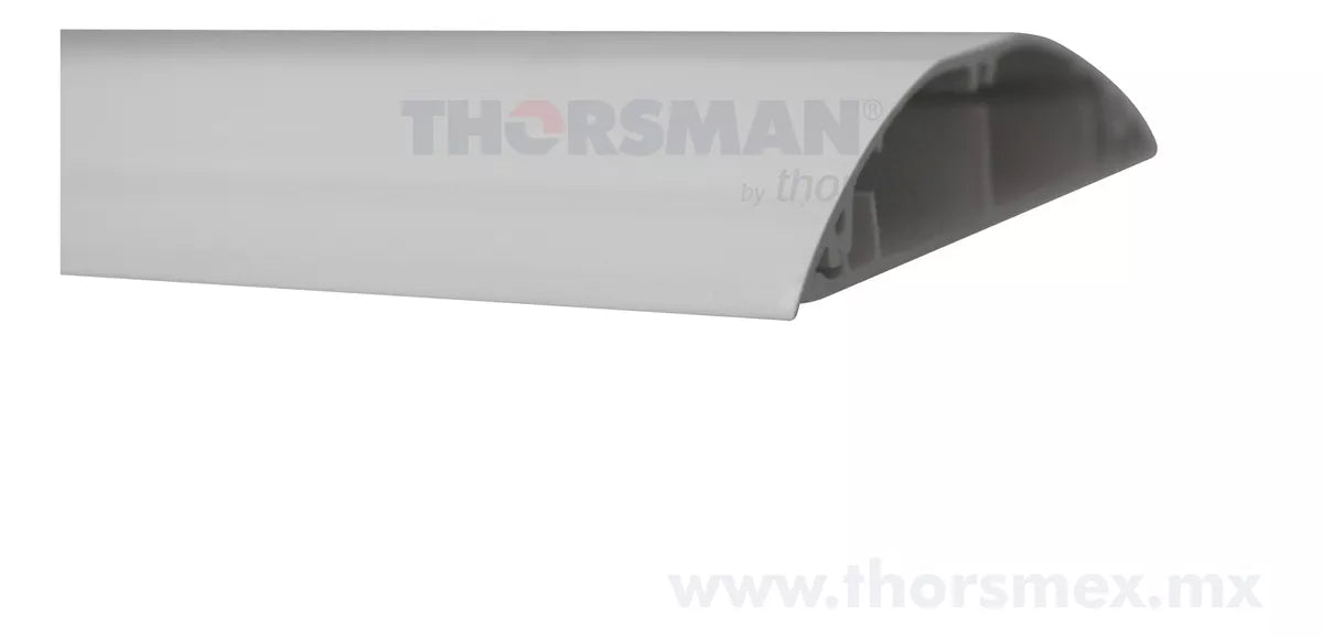 Ducto media caña color blanco de dos vías de PVC auto extinguible 90.5 x 19.7 x 1220mm DMC-4FT - SILYMX