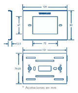 Tapa universal INKA y soporte de PVC auto extinguible y aluminio INKA-100-UNI - SILYMX