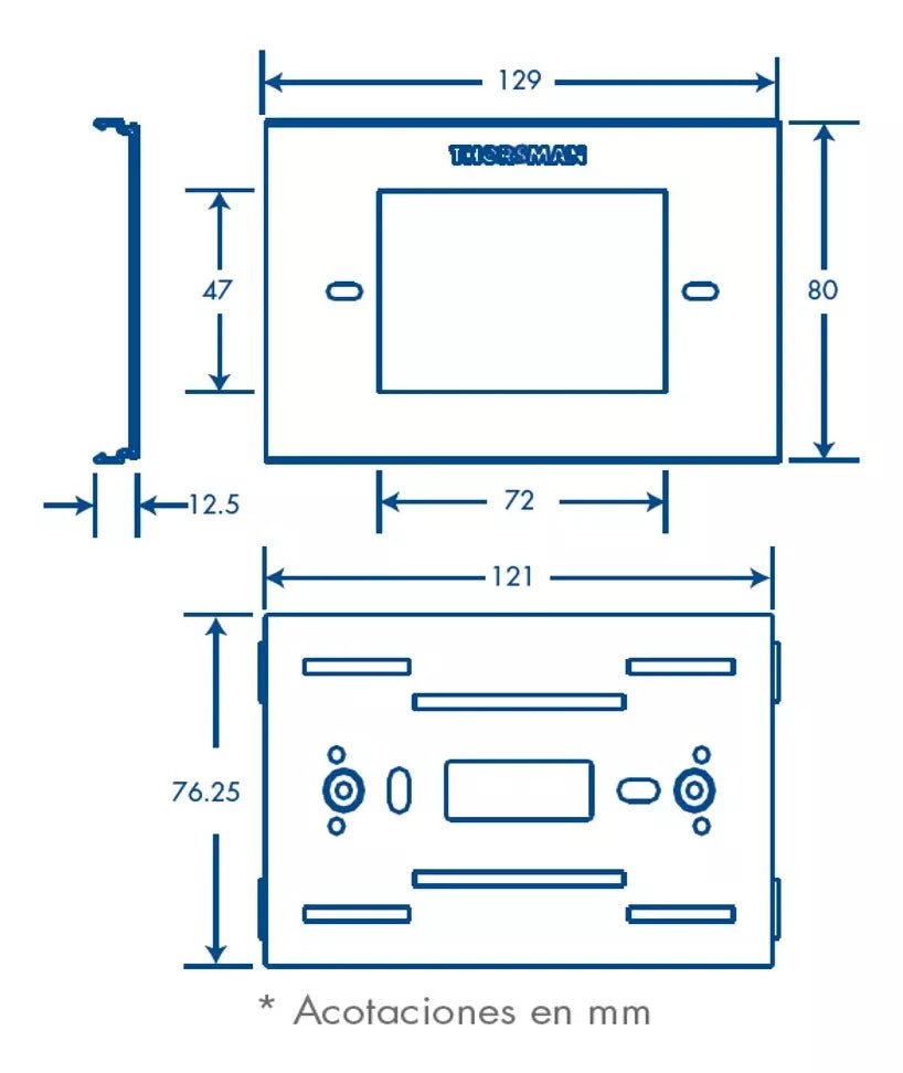 Tapa universal INKA y soporte de PVC auto extinguible y aluminio INKA-100-UNI - SILYMX