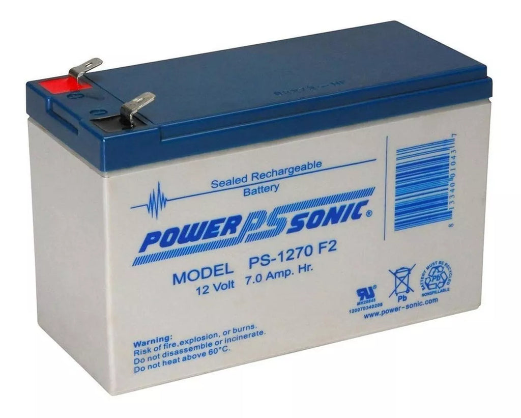 Batería de Respaldo POWER SONIC UL de 12V 7AH Terminales Tipo F2 PS-1270-F2 - SILYMX