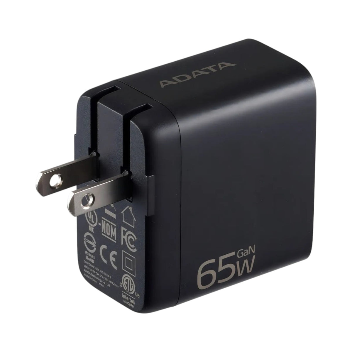 Cargador ADATA 65W USB-C PD 3.0 & QC 4.0 | Carga Rápida para Laptop, iPhone, Android | 3 Puertos | Negro ChargerU-0653-QCPDBK - SILYMX