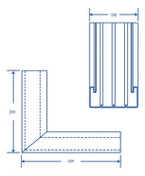 Esquinero interior en color blanco de PVC auto extinguible TEK-100-EI - SILYMX