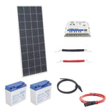 Kit Panel Solar 150w 2 Baterias 18ah Controlador 20a Usb KITSOLAR-150W-18AHX2-10A - SILYMX