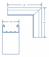 Esquinero exterior color blanco de PVC auto extinguible TEK-100-EE - SILYMX