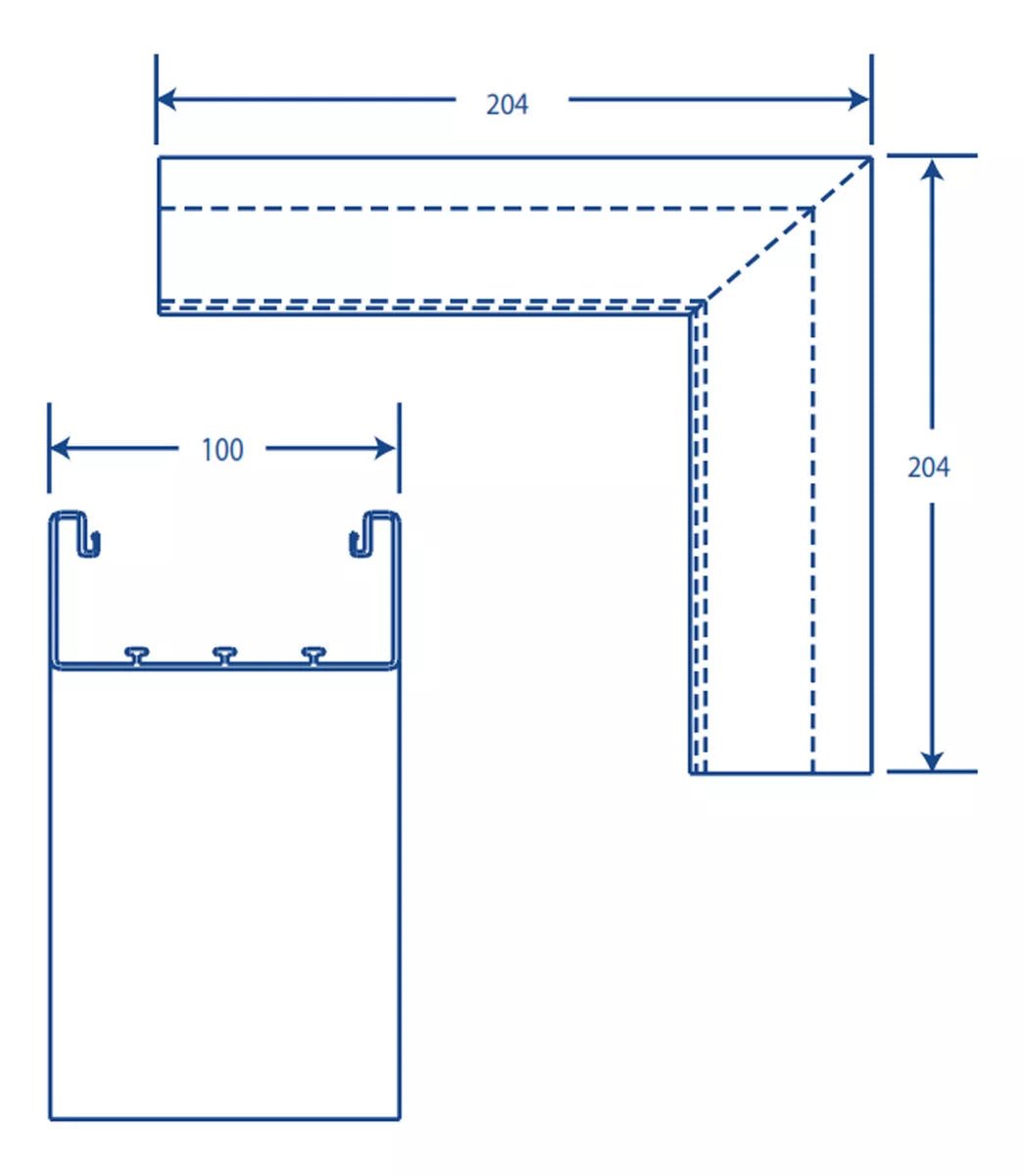 Esquinero exterior color blanco de PVC auto extinguible TEK-100-EE - SILYMX
