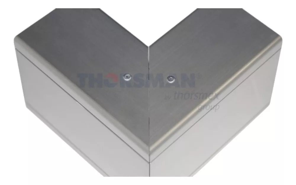 Esquinero exterior de aluminio para canaleta INKA100 INKA-100-EE - SILYMX