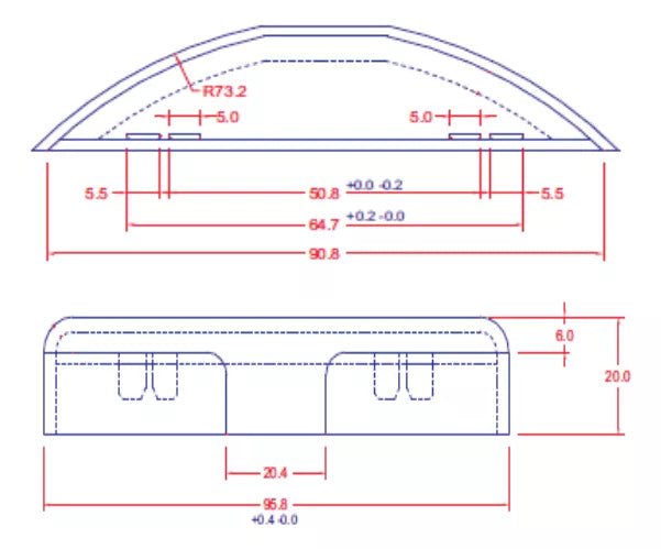 Tapa final de PVC auto extinguible color blanca DMC-4FT-F - SILYMX