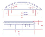 Tapa final de PVC auto extinguible color blanca DMC-4FT-F - SILYMX
