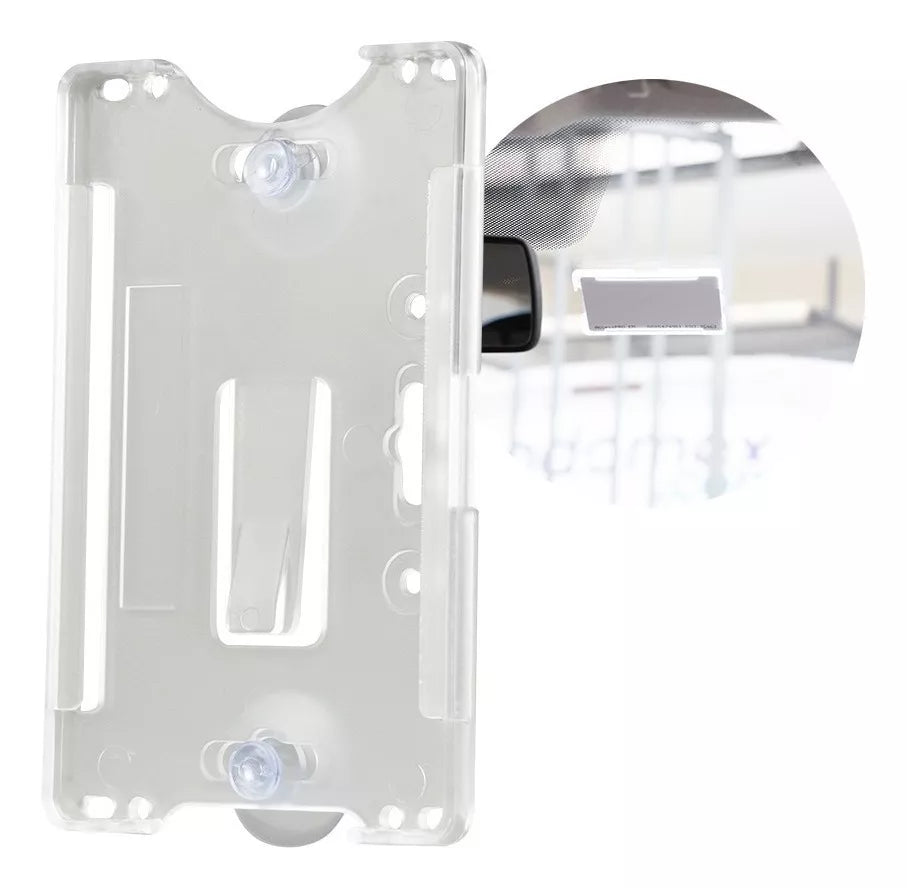 Porta tarjeta de plastico ABS Transparente Compatible con tarjetas ACCESSCARDEPC PROCARDX o Formato CR80 ACCESS-HOLDERA