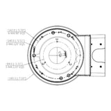 Brazo para Pared compatible con Cámaras Domo Modelos: HDBWxxExx, HDBWxxH-xx y DH-PFB211W - SILYMX