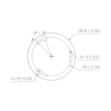 DAHUA T1A51-28 Cámara Domo de 5 Megapixeles/ Lente de 2.8mm/ 106 Grados de Apertura/ IR de 20 Mts/ Uso Interior/ Soporta HDCVI/AHD/TVI y CBVS/ - SILYMX