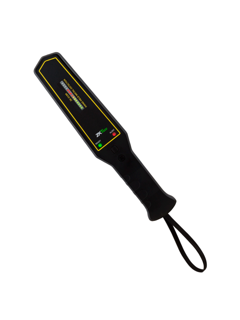 Detector de Metales ZKTECO Portátil Alta Sensibilidad Indicador Visual Sonido y Vibración Batería Recargable 9VDC 40 horas con una Sola Carga ZK-D180 - SILYMX