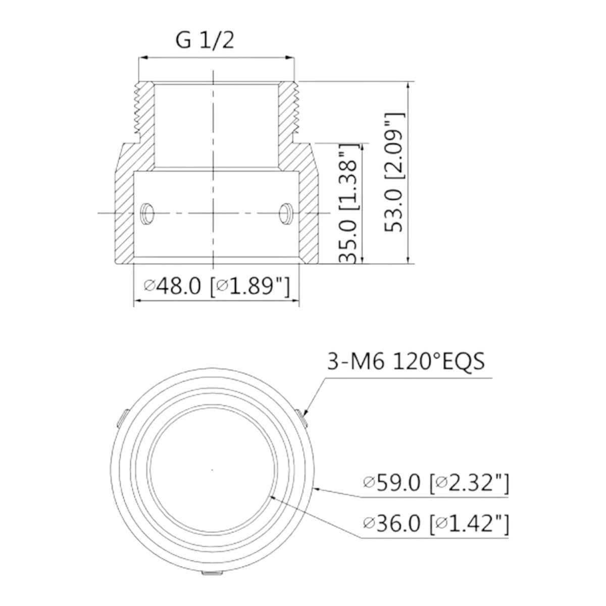 Adaptador de Montaje para Camaras PTZ SD59 SD50 SD40 Compatible con Montajes PFB300S PFB303W PFB303S y PFB300C DH-PFA110 - SILYMX